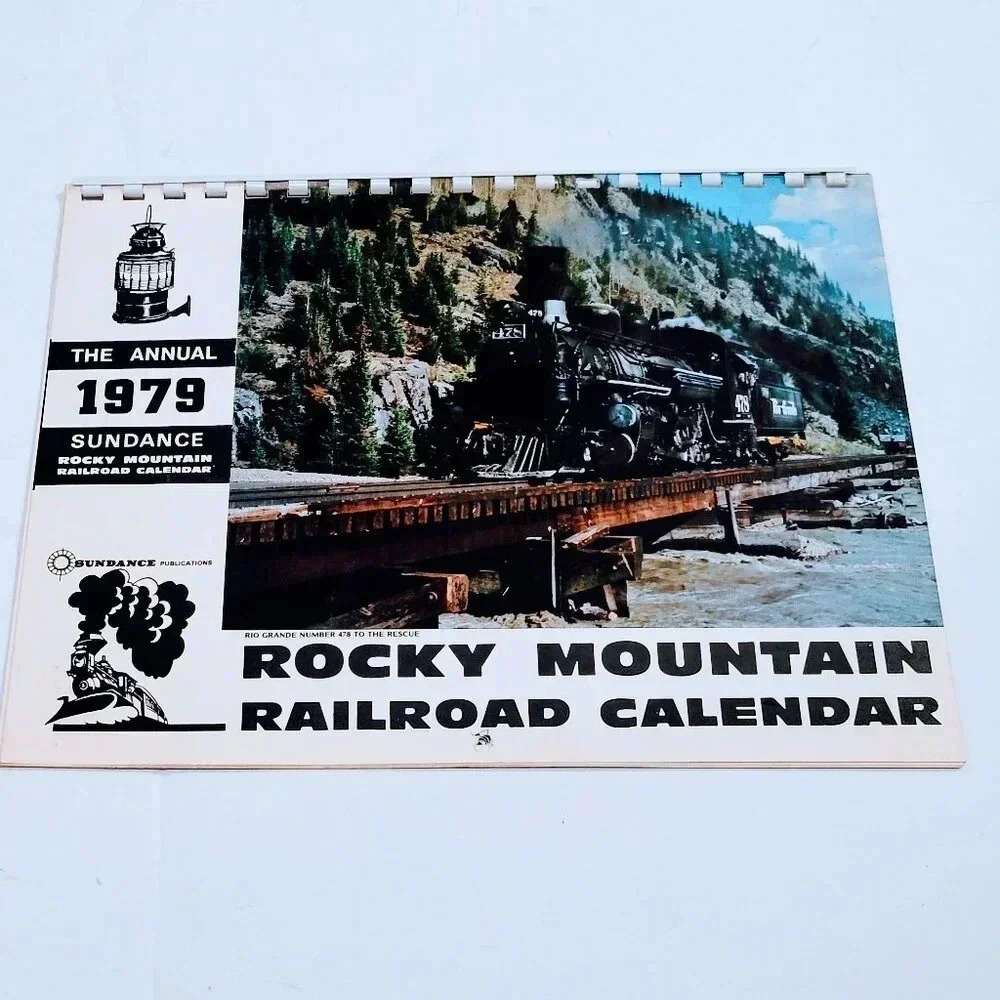 1979 Sundance Rocky Mountain Railroad Calendar Rio Grande RR Scenic Photographs